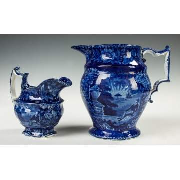 Lafayette at Franklin's Tomb Creamer and Pitcher