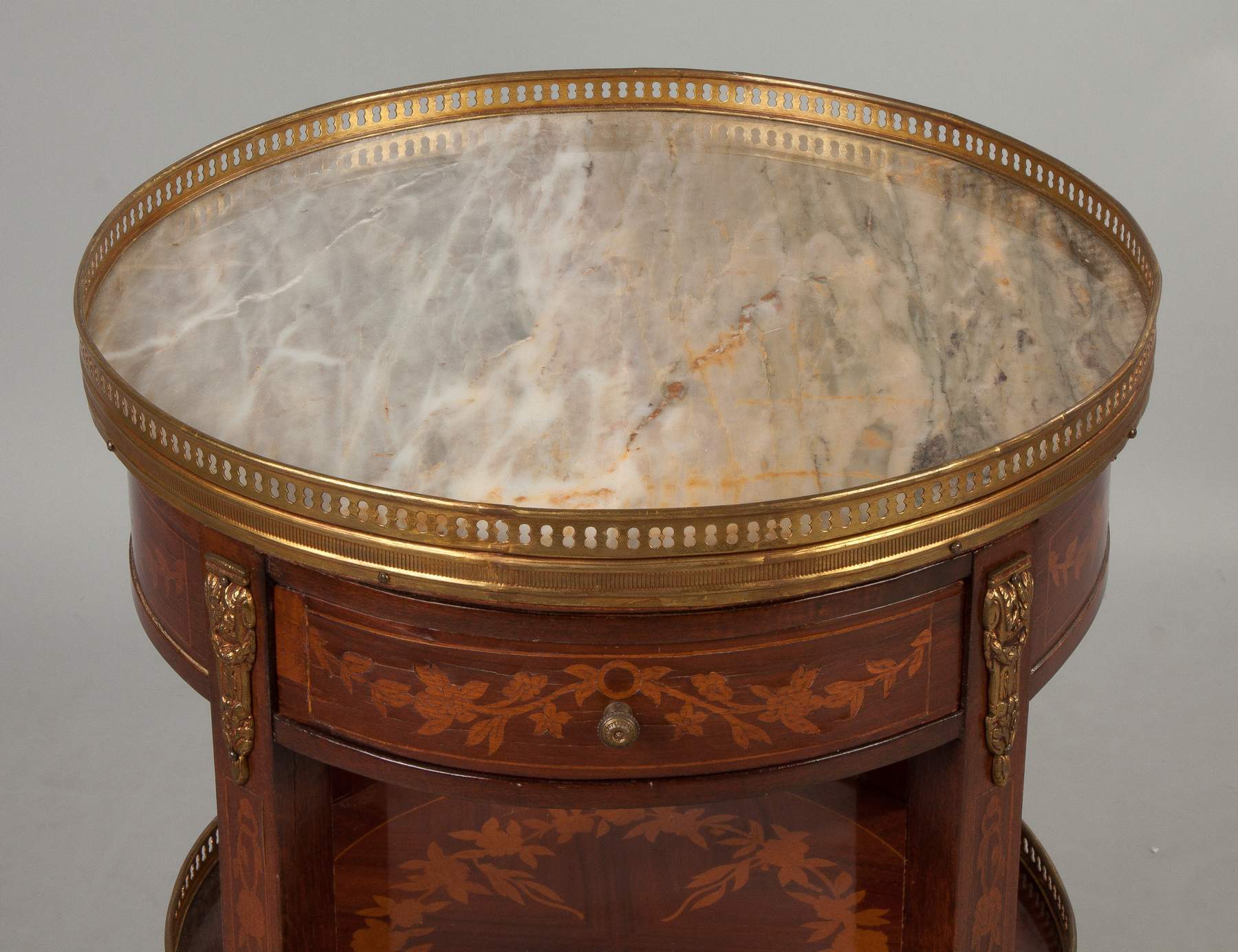 French Inlaid Marble Top Side Table Cottone Auctions