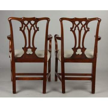 Pair of George III Mahogany Arm Chairs