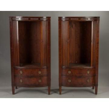 Pair of George III Tambour Front Cabinets