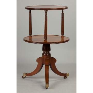 English George III Mahogany Two-Tiered Dumbwaiter