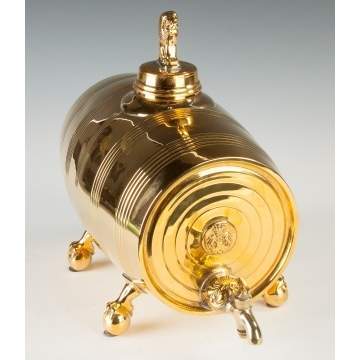 English Brass Wine Barrel
