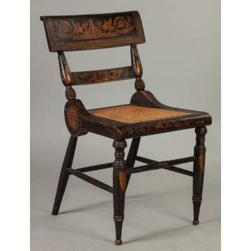 Set of Five Stenciled & Painted Baltimore Side Chairs