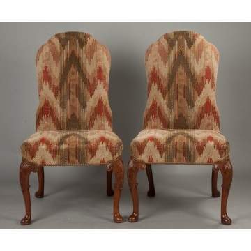 Six George I Carved Walnut Side Chairs