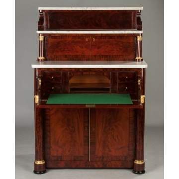 Fine Classical Empire, Figured Mahogany, Diminutive Butler's Desk