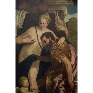 Attr. to Antonio Milocco Torino (Italian, 1690-1772) "Mars and Venus United By Love" After Veronese