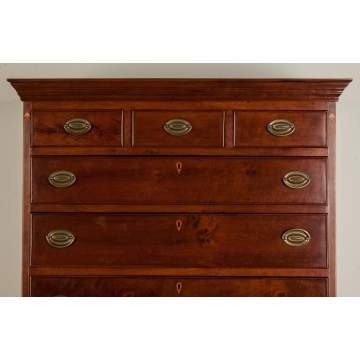 Pennsylvania Diminutive Figured Cherry Chest on Chest