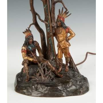 Austrian Cold Patinaed Bronze Lamp