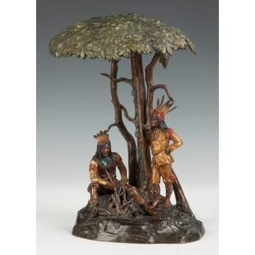 Austrian Cold Patinaed Bronze Lamp