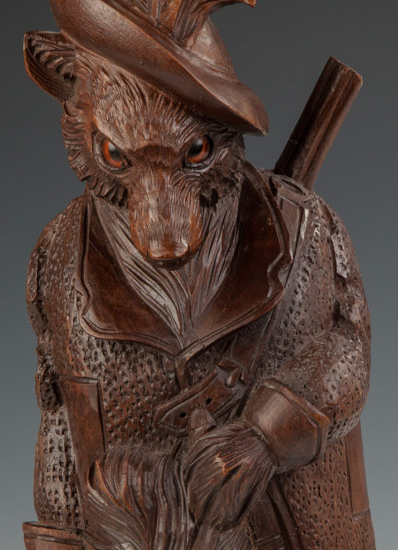 Black Forest Carved Wood Wall Rack with Music Box Cottone Auctions