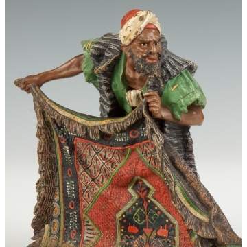 Bergman Arab Sculpture with Oriental Carpet