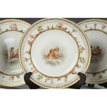 Set of 12 Fine and Rare Meissen Plates
