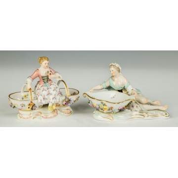 Two Meissen Sweet Meat Dishes