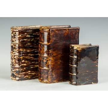 Three Bennington and Rockingham Type Flasks