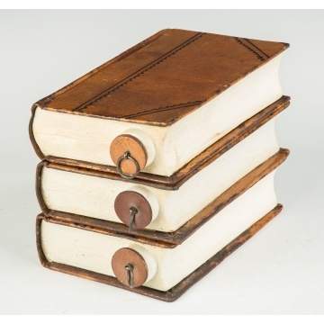 Leather Bound and Ceramic Book Flasks