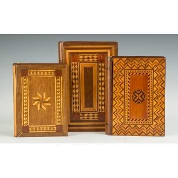 Inlaid Walnut Book Boxes