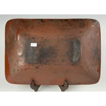 Redware Decorated Loaf Tray