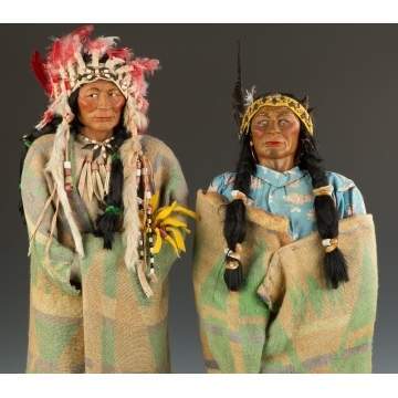 Vintage, Large Display Skookum Indians