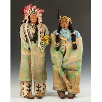 Vintage, Large Display Skookum Indians