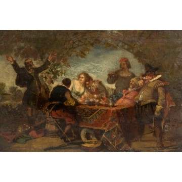 Charles Édouard Armand-Dumaresq (French, 1826-1895) Dinner Scene