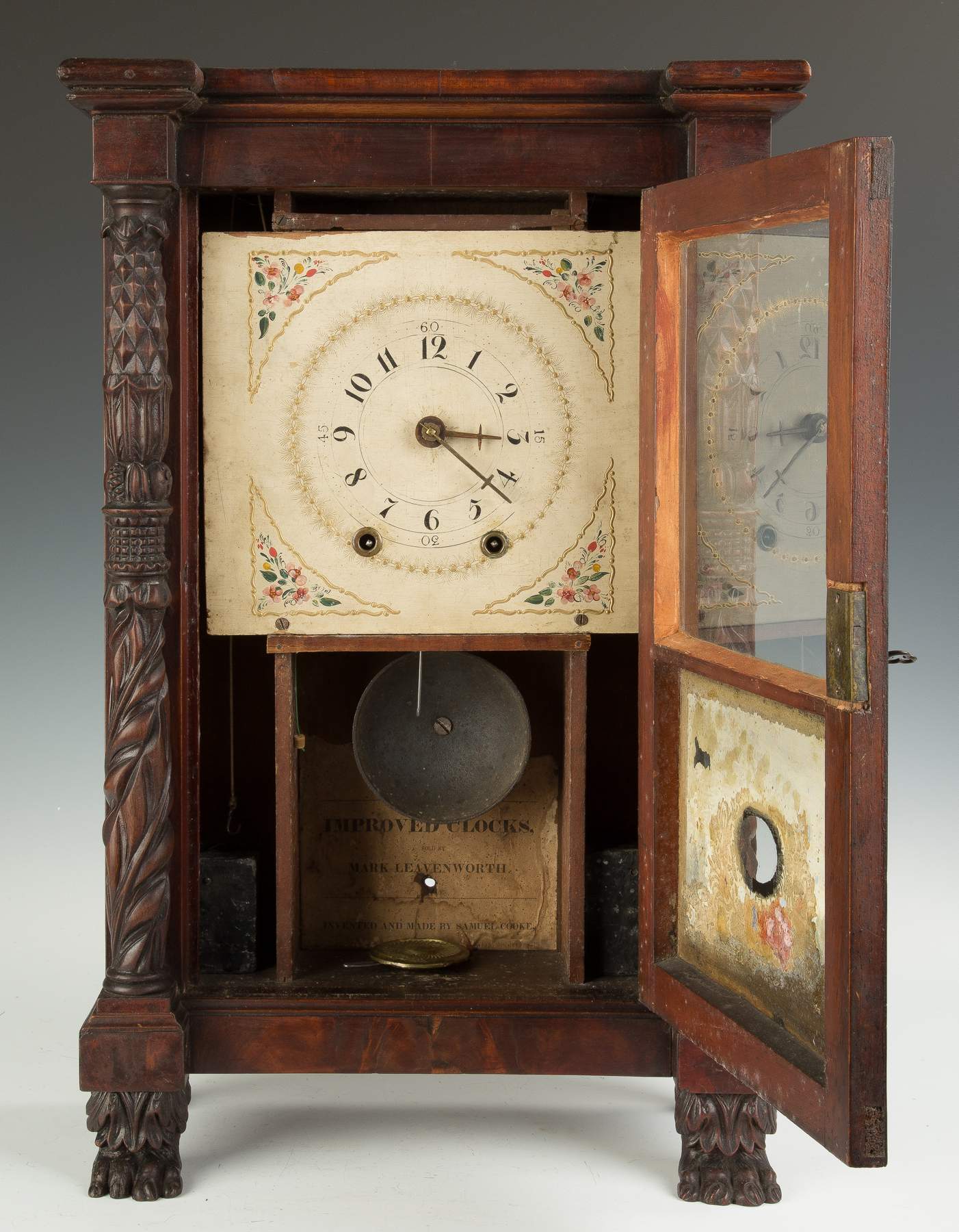 Rare Mark Leavenworth Miniature Shelf Clock | Cottone Auctions