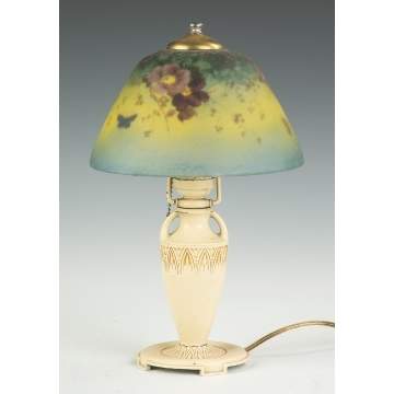 Moe Bridges Boudoir Lamp with Butterflies and Flowers