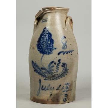 I.H. Wands, Olean, NY, 8 Gallon Stoneware Churn