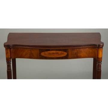 Massachusetts Sheraton Mahogany Card Table