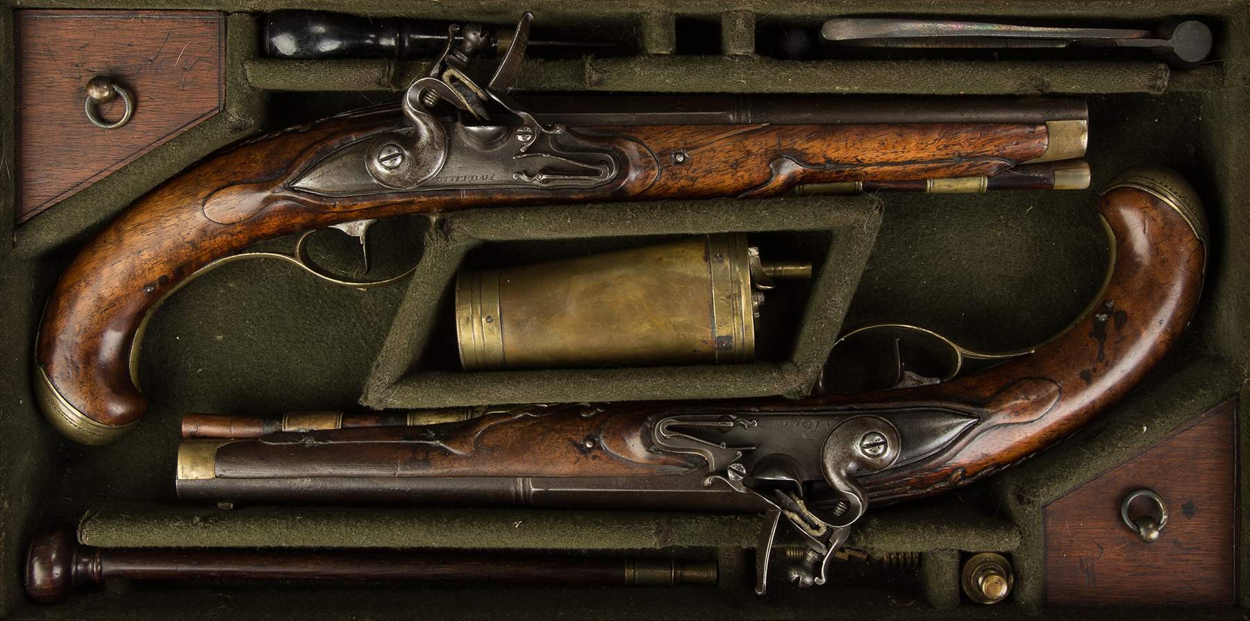 Pair of Cased Flintlock Pistols Cottone Auctions