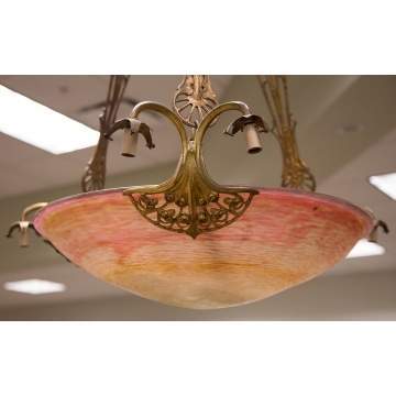 Daum Nancy Art Glass Chandelier