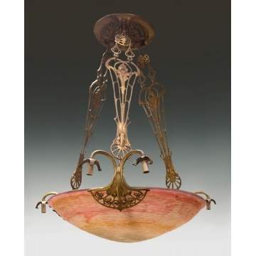 Daum Nancy Art Glass Chandelier