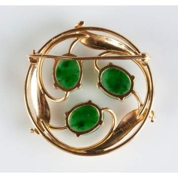 Tiffany and Co. 14K Gold Brooch with Leaf Design