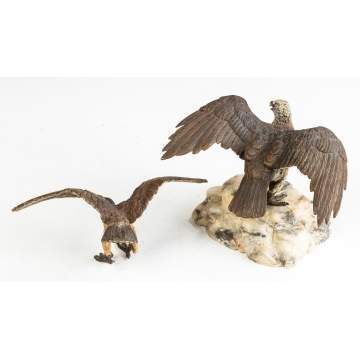 Cold Patinaed Bronze Eagles