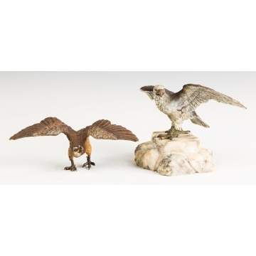 Cold Patinaed Bronze Eagles