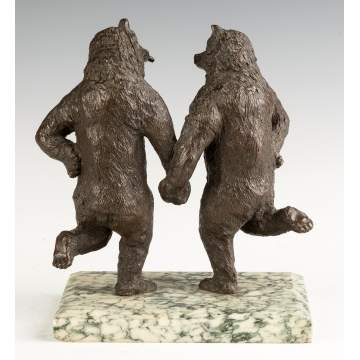 Bronze Dancing Bears, Attributed to Christophe  Fratin  (French, 1801-1864)