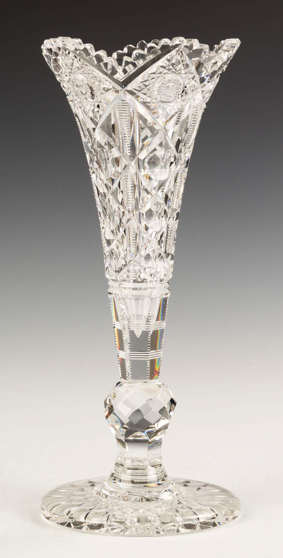 Hawkes Cut Glass Vase Cottone Auctions