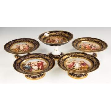 Vienna Porcelain Compotes and Plates