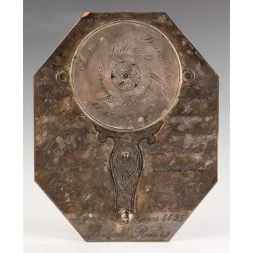 Rare  J.L. Jonker Silver Sundial/Compass