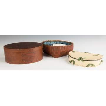 Oval Box and Sewing Basket/Box