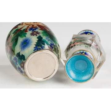 Plique du Jour and  Inside Painted and Cloisonne  Vase