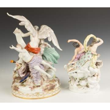 Two German Porcelain Figural Groups