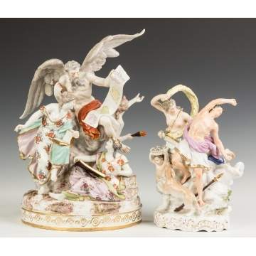 Two German Porcelain Figural Groups