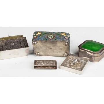Group of Various Silver Boxes
