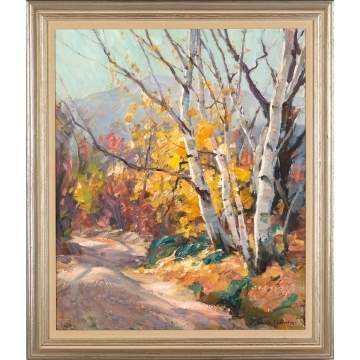 Emile Albert Gruppe  (American, 1896-1978) "Fall  Birches"
