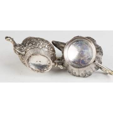 Two Silver Teapots