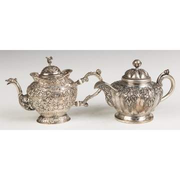 Two Silver Teapots