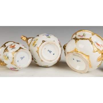 Three Piece Meissen Tea Set