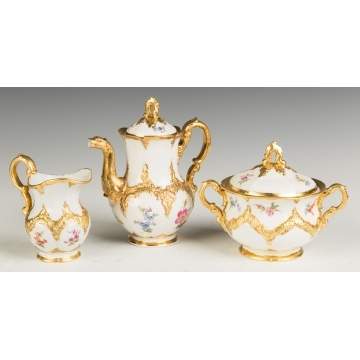 Three Piece Meissen Tea Set