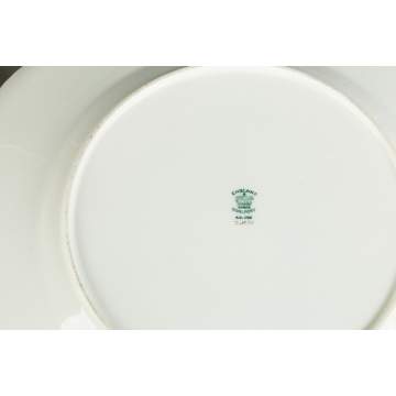 Ten Coalport Hand Painted Porcelain Plates with  Gold Leaf