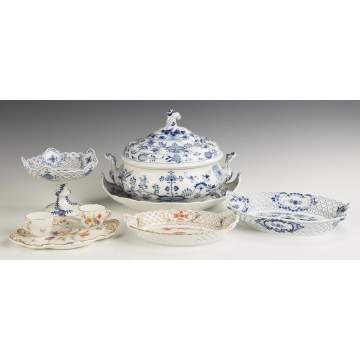 Group of Meissen Porcelain